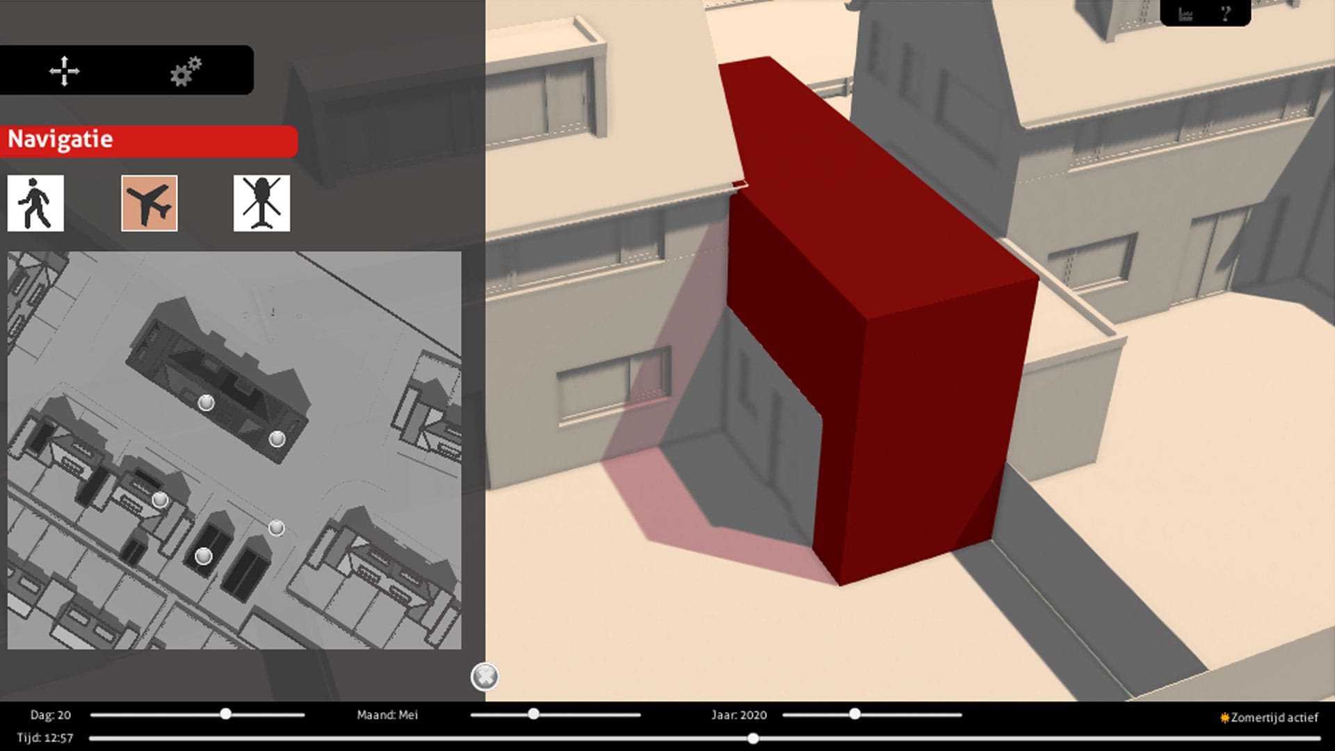 Projectspecifieke interactieve schaduwstudie